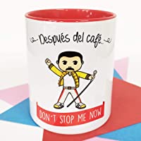 La Mente es Maravillosa - Taza con Frase y dibujo. Regalo original y gracioso (Después del café. Don´t stop me now) Taza…